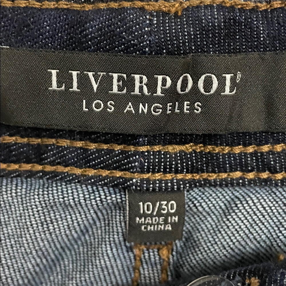 Liverpool Dark Blue Denim wide leg denim size 10/30 NWT - Picture 3 of 8